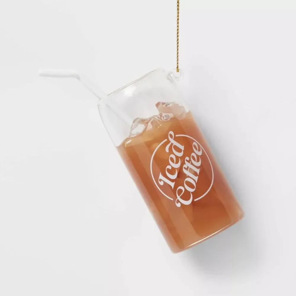 Iced Coffee Glass Christmas Target Wondershop Ornament New